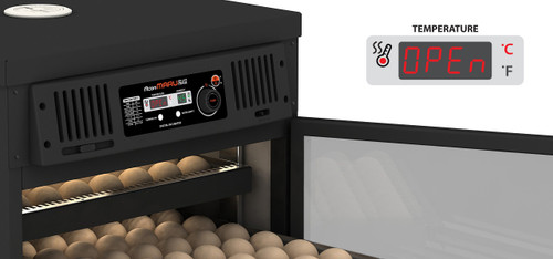 display of Rcom MARU Deluxe MAX 200 egg incubator