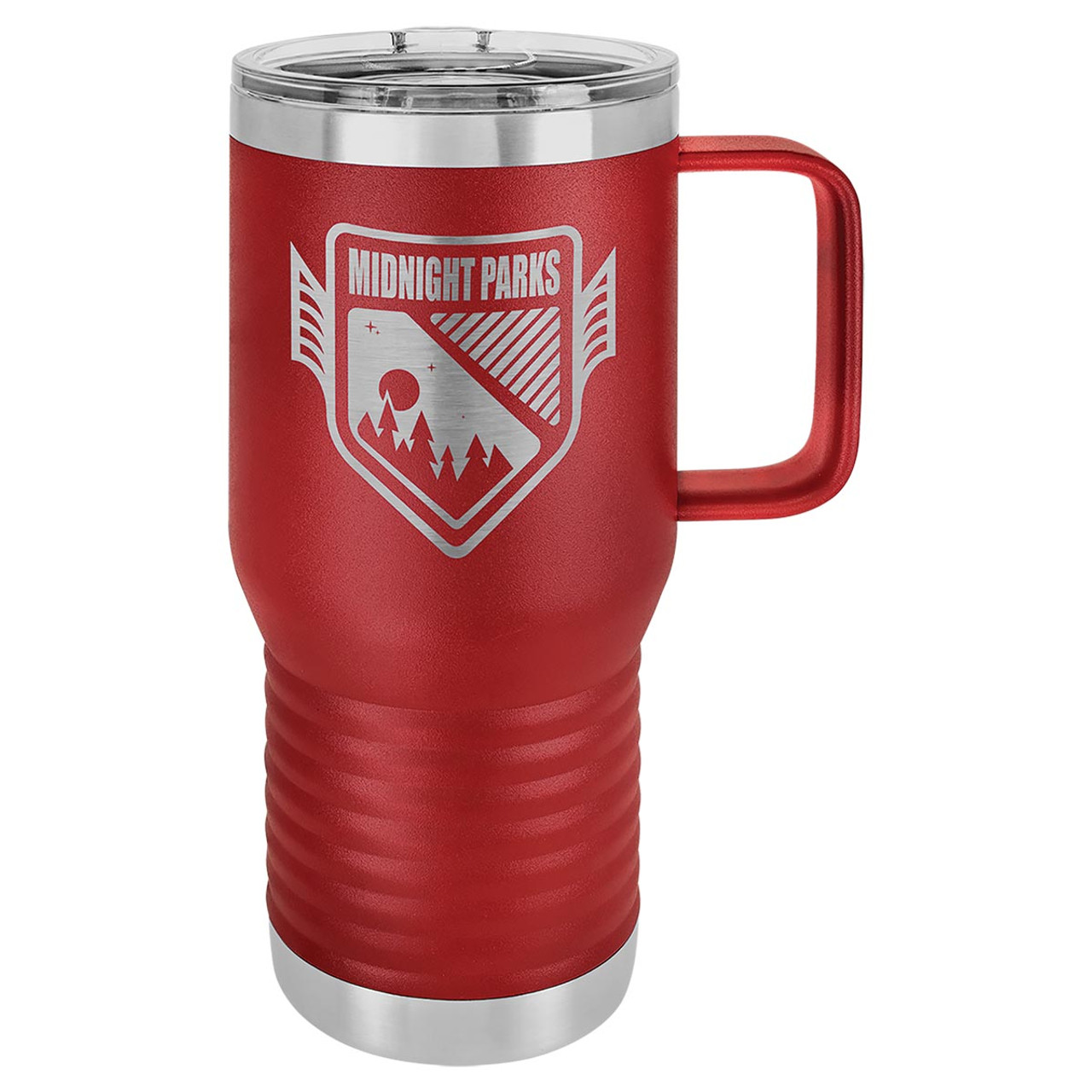 Custom Engraved 20oz. Travel Mug With Handle and Slider Lid