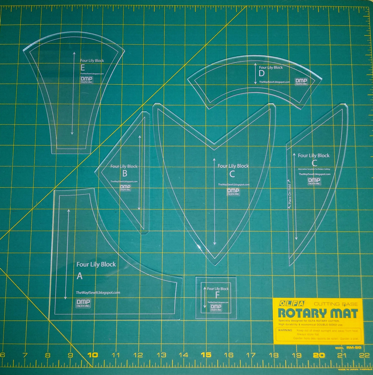 HSJL Quilting Templates for Machine Quilting - 4 Colombia