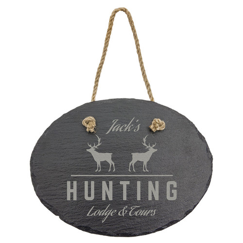 7.75" x 6" Oval Slate Wall Hanging