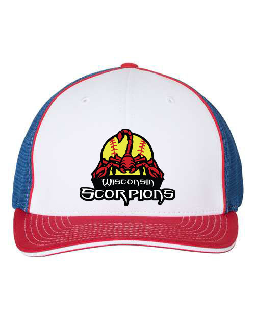 Wisconsin Scorpions Red, White and Blue Flexfit Cap