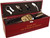Rosewood Finish Single Wine Box with Tools and Black Satin Lining
