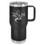 Black 20oz. Travel Mug With Handle and Slider Lid