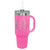 40 oz. Pink Travel Mug With Handle and Straw