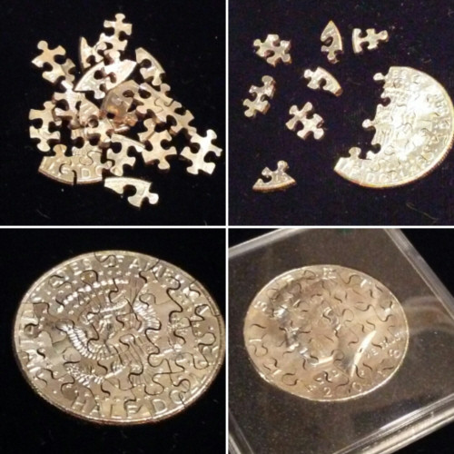 21 Piece Jigsaw Puzzle from a Half Dollar