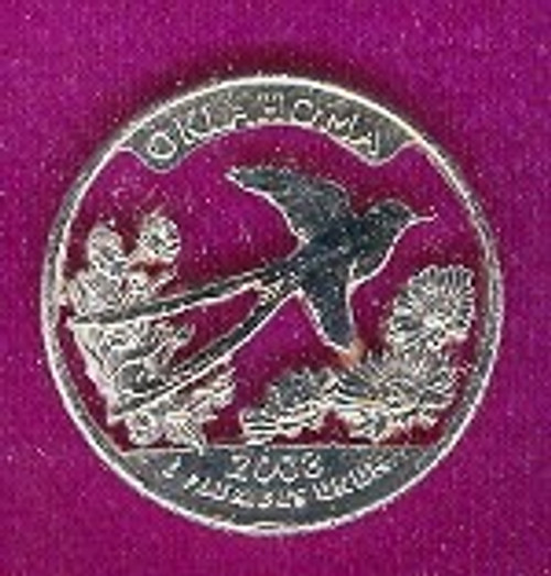 Oklahoma Quarter Cut Out, Pendant, or KeyRing