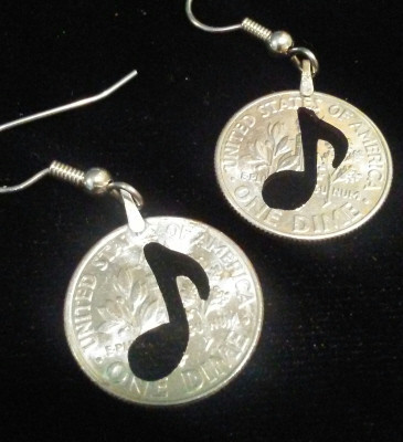 Musical Note Earrings from Dimes