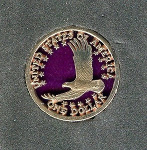 Soaring Eagle from Sacagawea Dollar Full Detail Pendant