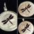 Dragonfly in a Quarter as Cut Out, Pendant, or KeyRing