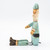 Hand Carved Mini Jointed Santa Folk Art Left View