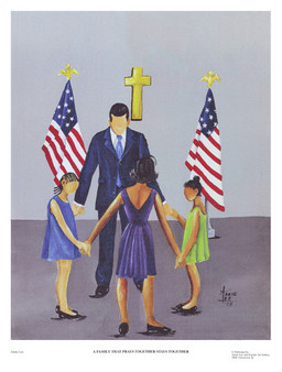 A Family That Prays Together Stays Together Art - Annie Lee