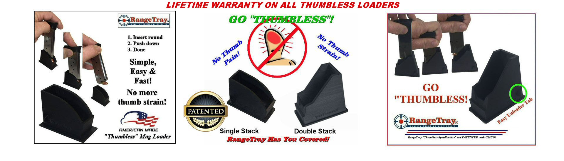 RangeTray/'s Patented Thumbless Magazine SpeedLoader for .380 LIFETIME WARRANTY