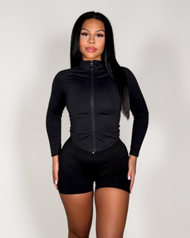 Snatched Zipper Jacket