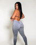 Acid Wash Deep V Back Leggings