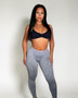 Acid Wash Deep V Back Leggings