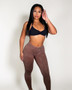 Acid Wash Deep V Back Leggings
