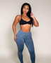 Acid Wash Deep V Back Leggings