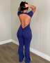 Open Back Flare Jumpsuit