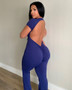 Open Back Flare Jumpsuit