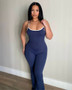 Two Toned V back Jumpsuit