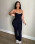 Two Toned V back Jumpsuit