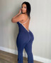Two Toned V back Jumpsuit
