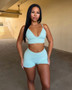 Shaped V Back Mid Rise Shorts