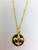 Eve-Fleur de' Lis | Black/Gold 18 mm Necklace