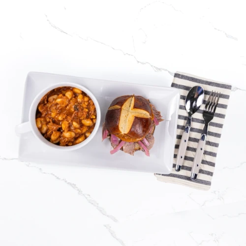 Brisket Sandwich and Baked Beans - Seattle Sutton's Healthy Eating