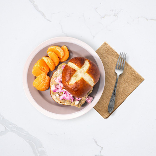 Bleu Cheese Turkey Burger with Fresh Fruit - Seattle Suttons Healthy Eating