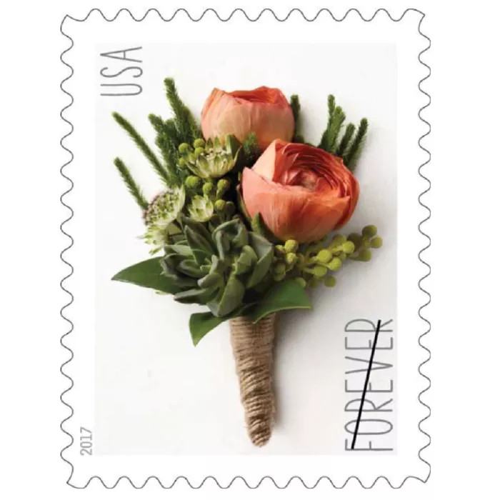 Celebration Boutonniere 2017 Discounted Forever Stamps Forever Stamps