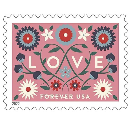  Love Flourishes Sheet of Twenty Forever Postage Stamps Scott  5255 : Office Products