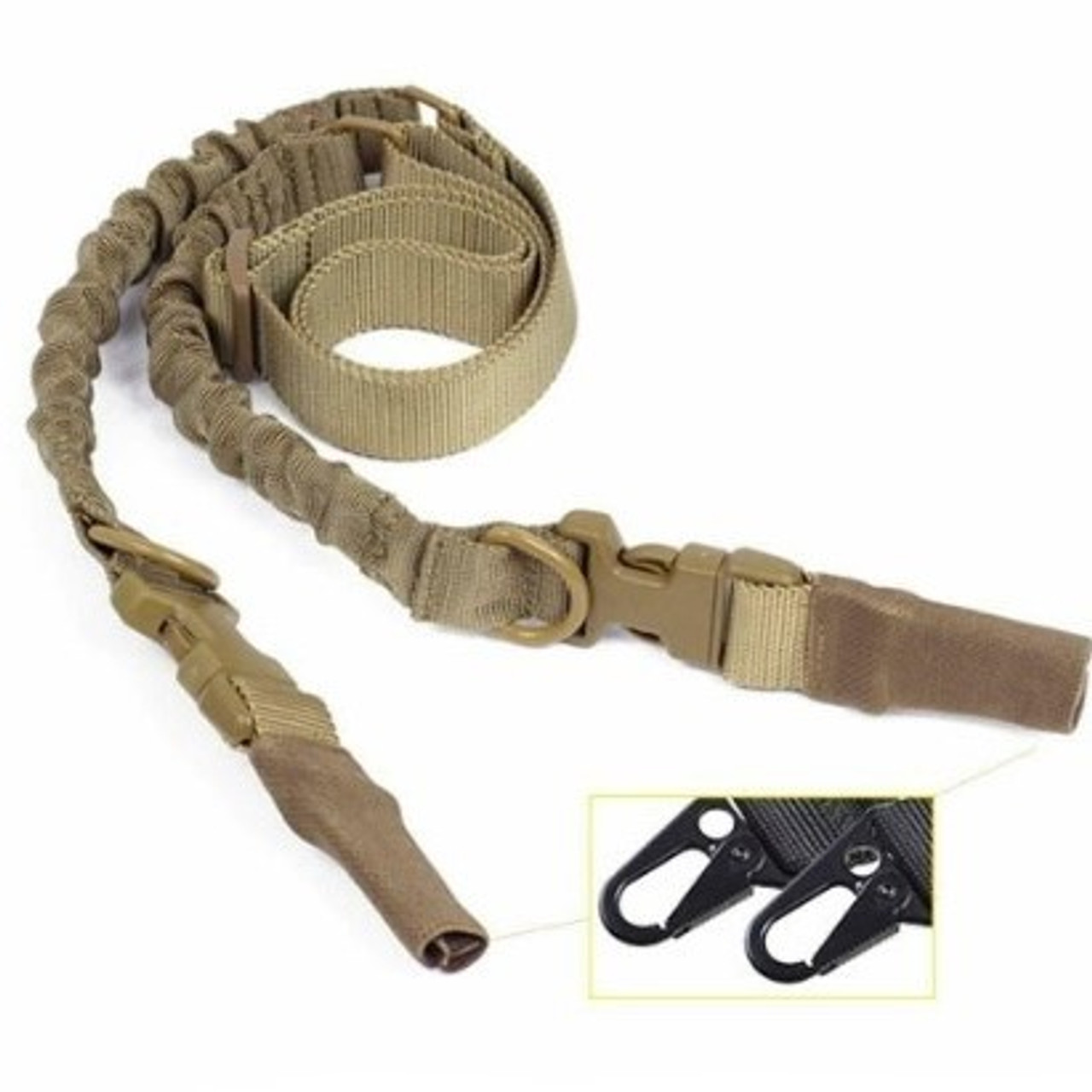 Tactical one 2 Single Point Bungee Rifle Sling Strap w/ Quick