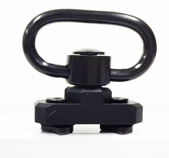 Heavy Duty M-LOK QD Sling Swivel Mount – Quick Detach Push Button, Steel, Black
