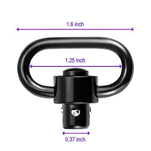 Qd Sling Swivel Stud QD Push Button Sling Swivel Mount For Shotgun - Foto 6
