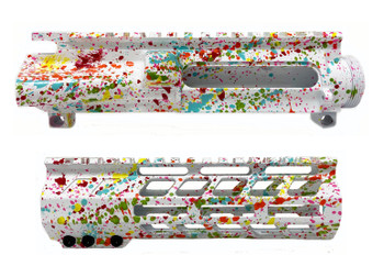 AR15 Custom Cerakote Birthday Splatter Upper Receiver w/ handguard