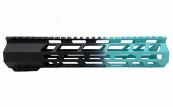 10" MLOK Handguard Gradient Cerakote color Option | (MADE IN USA - FDE OD GREEN RED PINK GOLD BLUE WHITE BURNT BRONZE