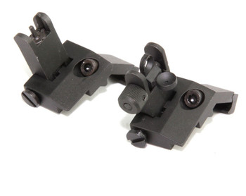 Front and Rear Flip Up 45 Degree Offset Rapid Transition Backup Iron Sight AR15 223 5.56 Front and Rear Flip Up 45 Degree Offset Rapid Transition Backup Iron Sight AR15 223 5.56