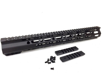 15" Super Slim M-LOK Handguard Free Float with 2 rails AR15 223 5.56 15" Super Slim M-LOK Handguard Free Float with 2 rails AR15 223 5.56