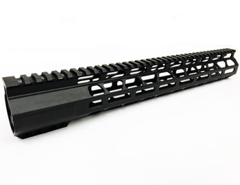 LR 308 15" Super Slim M-LOK Handguard Free Float LR308 HIGH PROFILE- CLAMP-ON