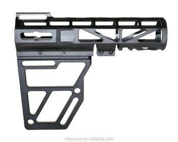 Skeletonized Pistol Arm Brace, Black Anodized Aluminum- AR15 .223 Skeletonized Pistol Arm Brace, Black Anodized Aluminum- AR15 .223