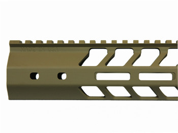 19" Slim M-LOK Handguard Free Float Cerakote FDE (MADE IN USA)  AR15 223 5.5