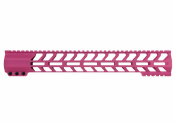 HONTAC® 15" Slim MLOK Handguard Free Float Cerakote PRISON PINK (MADE IN USA) AR15 223 CLAMP-ONn HONTAC® 15" Slim MLOK Handguard Free Float Cerakote PRISON PINK (MADE IN USA) AR15 223 CLAMP-ONn