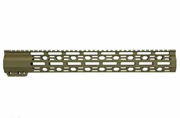 15" CERAKOTE COLOR OPTION MLOK Handguard Honeycomb AR15 (MADE IN USA) FDE OD GREEN RED PINK GOLD BLUE WHITE BURNT BRONZE