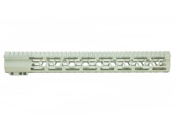 HONTAC® 15" MLOK Handguard Free Float Cerakote STORMTROOPER WHITE(MADE IN USA) AR15 223 CLAMP-ONn HONTAC® 15" MLOK Handguard Free Float Cerakote STORMTROOPER WHITE(MADE IN USA) AR15 223 CLAMP-ONn