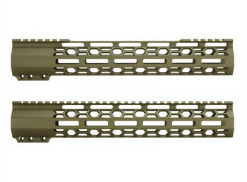 HONTAC® 12" MLOK Handguard Free Float Honeycomb Cerakote FDE (MADE IN USA) AR15 223 5.56 - Clamp 12 HONTAC® 12" MLOK Handguard Free Float Honeycomb Cerakote FDE (MADE IN USA) AR15 223 5.56 - Clamp 12