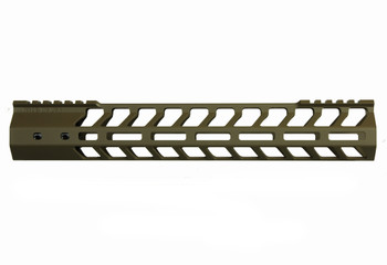 LR-308 12" Slim M-LOK Handguard Free Float HIGH PROFILE | Cerakote color Option | (MADE IN USA) FDE OD GREEN RED PINK GOLD BLUE WHITE BURNT BRONZE