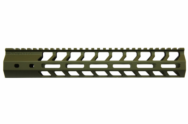 HONTAC® 12" Slim M-LOK Handguard Free Float Cerakote OD GREEN (MADE IN USA)  AR15 223 5.56