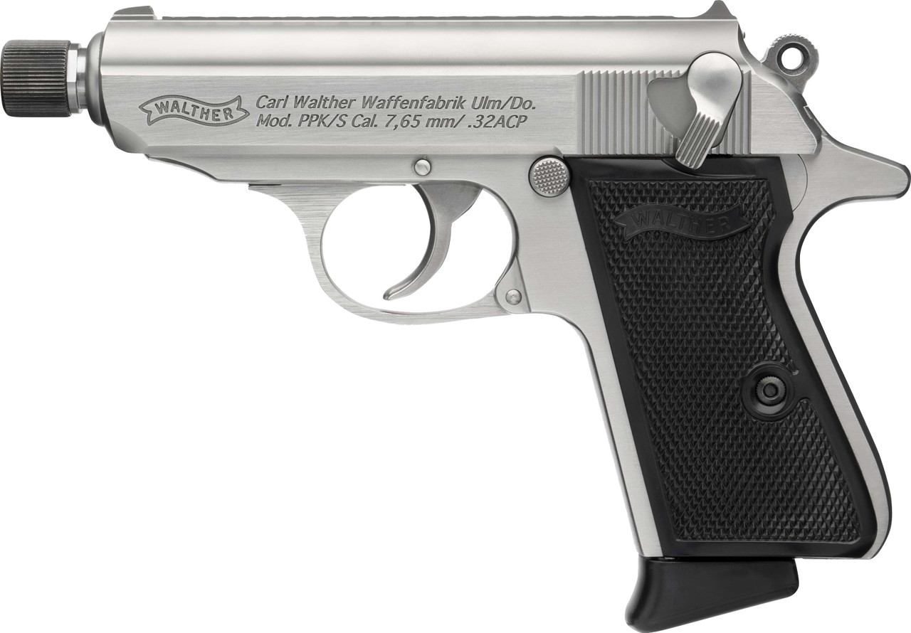 ＰＰＫ/S Walther PPK/S 22 Long Rifle 3.3in Nickel Pistol - 10+1