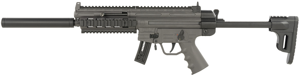 ATI GSG 22 LR, 16.25" Barrel, Coll. Stock, Smoke, 10rd - Thumbnail 3